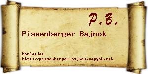Pissenberger Bajnok névjegykártya